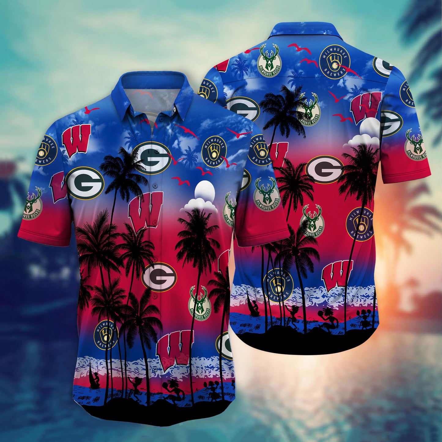 Wisconsin Sports-Style 1-Hawaiian Shirt