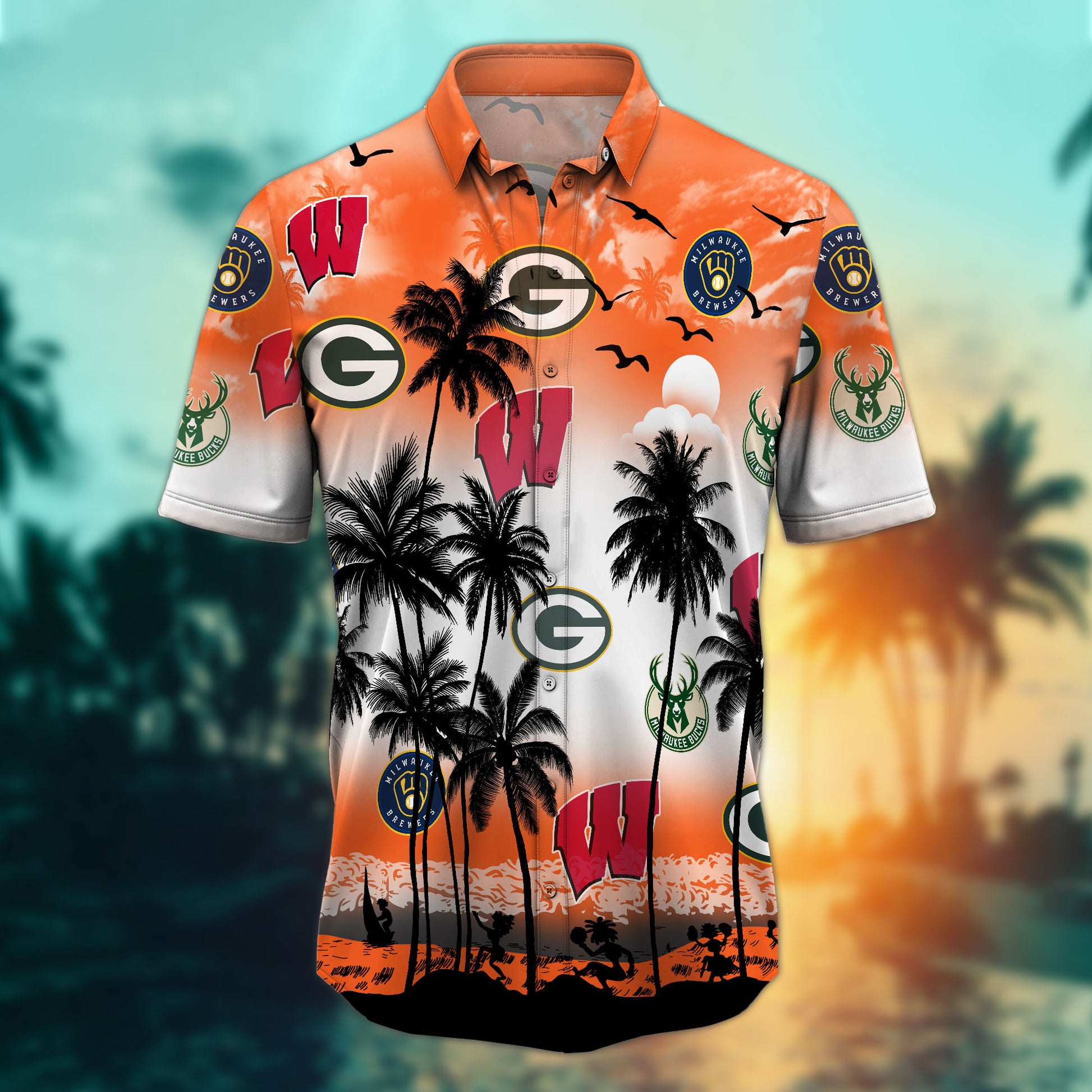 Wisconsin Sports-Style 2-Hawaiian Shirt