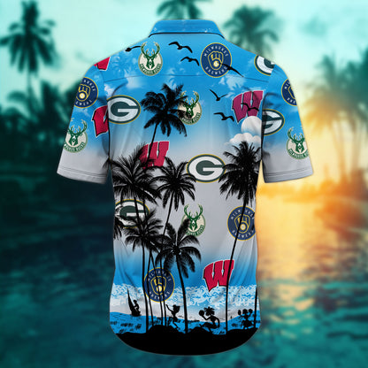 Wisconsin Sports-Style 3-Hawaiian Shirt