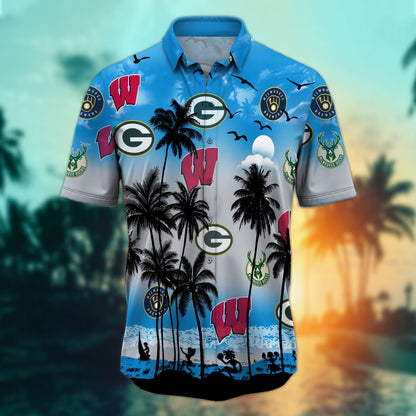 Wisconsin Sports-Style 3-Hawaiian Shirt