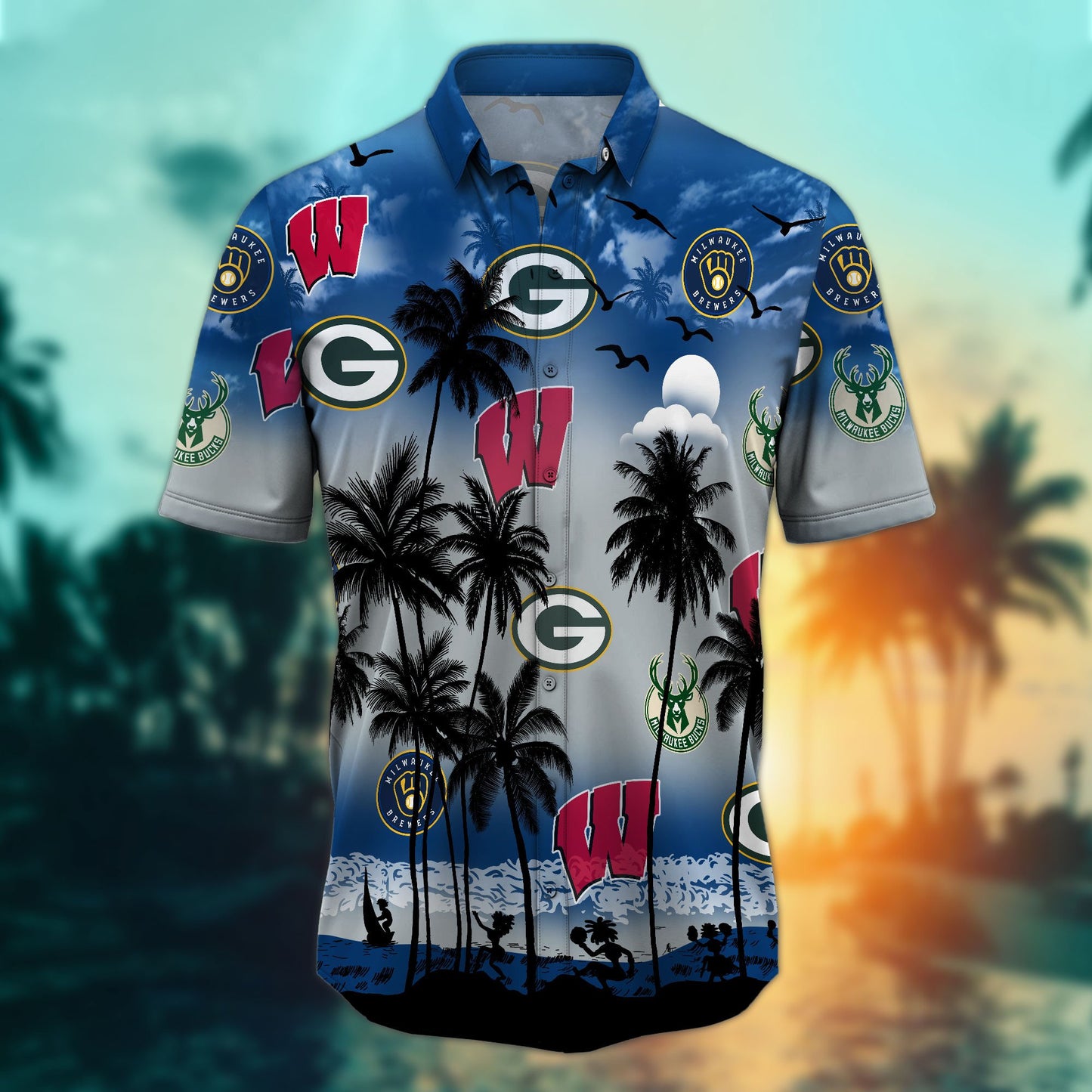 Wisconsin Sports-Style 4-Hawaiian Shirt