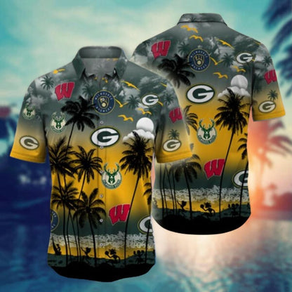 Wisconsin Sports-Style 5-Hawaiian Shirt