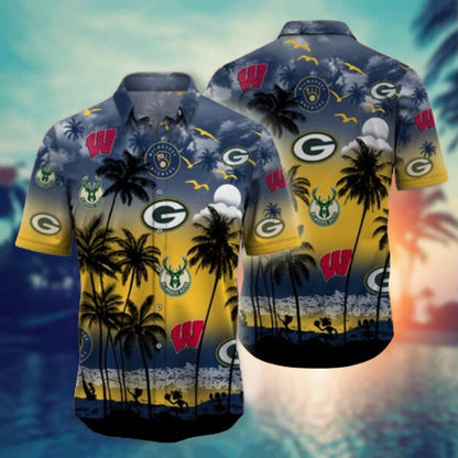 Wisconsin Sports-Style 7-Hawaiian Shirt