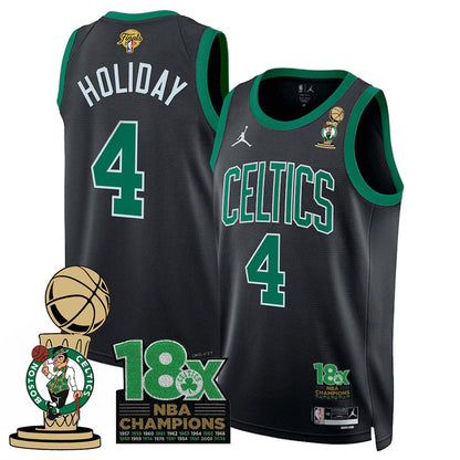 Men's Boston Celtics 2024 Champions Jersey - 18X Times NBA Champ Patch - All Stitched