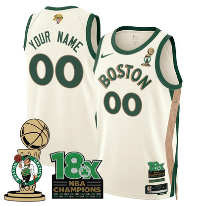 Men's Boston Celtics 2024 Champions Jersey - 18X Times NBA Champ Patch - All Stitched