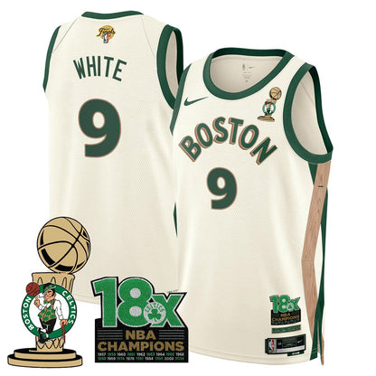 Celtics 2024 Champions Jersey - 18X Times Champ Patch - All Stitched