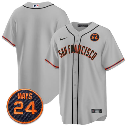 San Francisco Giants 2024 Vapor Premier Limited Jersey N1 - #24 Willie Mays Patch