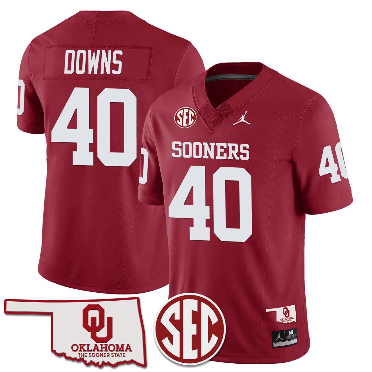 Men's Oklahoma Sooners 2024 Limited Jersey - SEC Patch - All Stitched