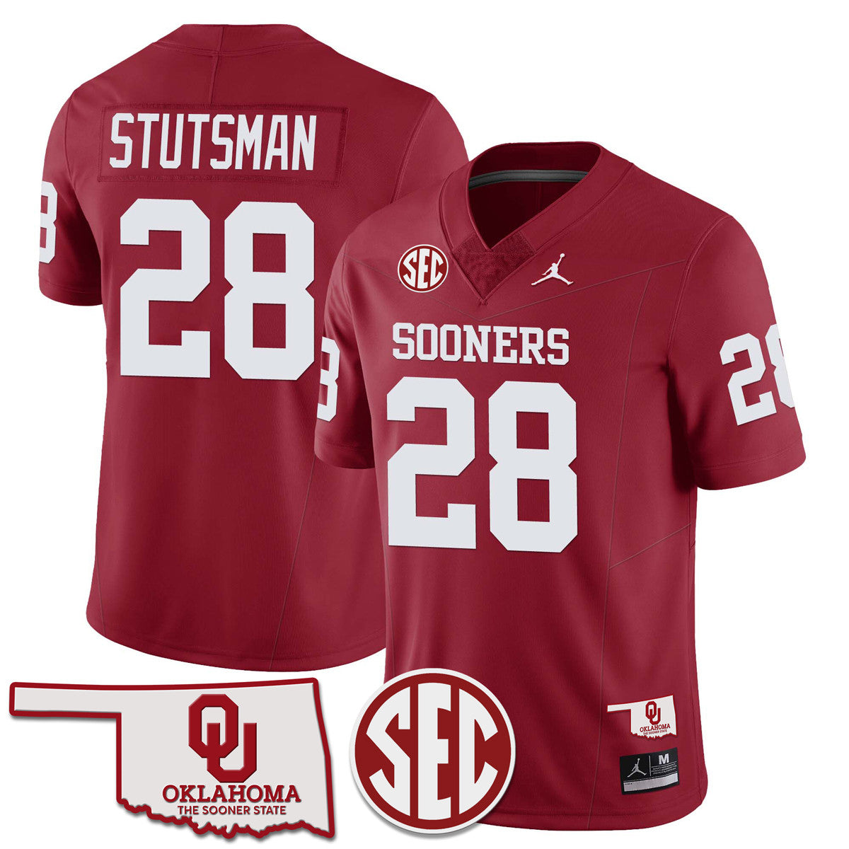 Men's Oklahoma Sooners 2024 Limited Jersey - SEC Patch - All Stitched