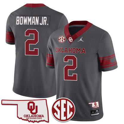 Men's Oklahoma Sooners 2024 Limited Jersey - SEC Patch - All Stitched