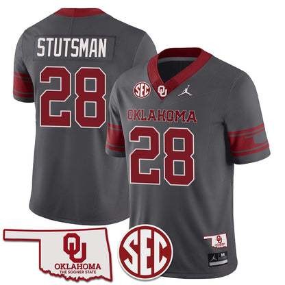 Men's Oklahoma Sooners 2024 Limited Jersey - SEC Patch - All Stitched