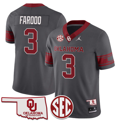 Men's Oklahoma Sooners 2024 Limited Jersey - SEC Patch - All Stitched