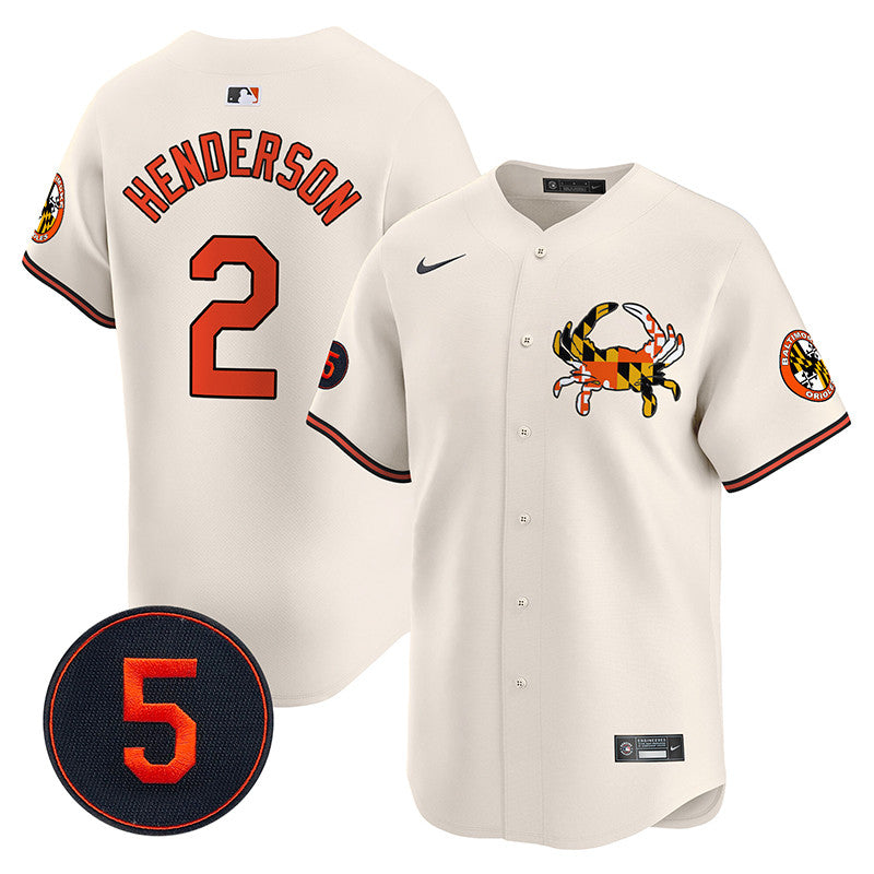 Orioles Robinson Patch Vapor Premier Limited Jersey V3 - All Stitched