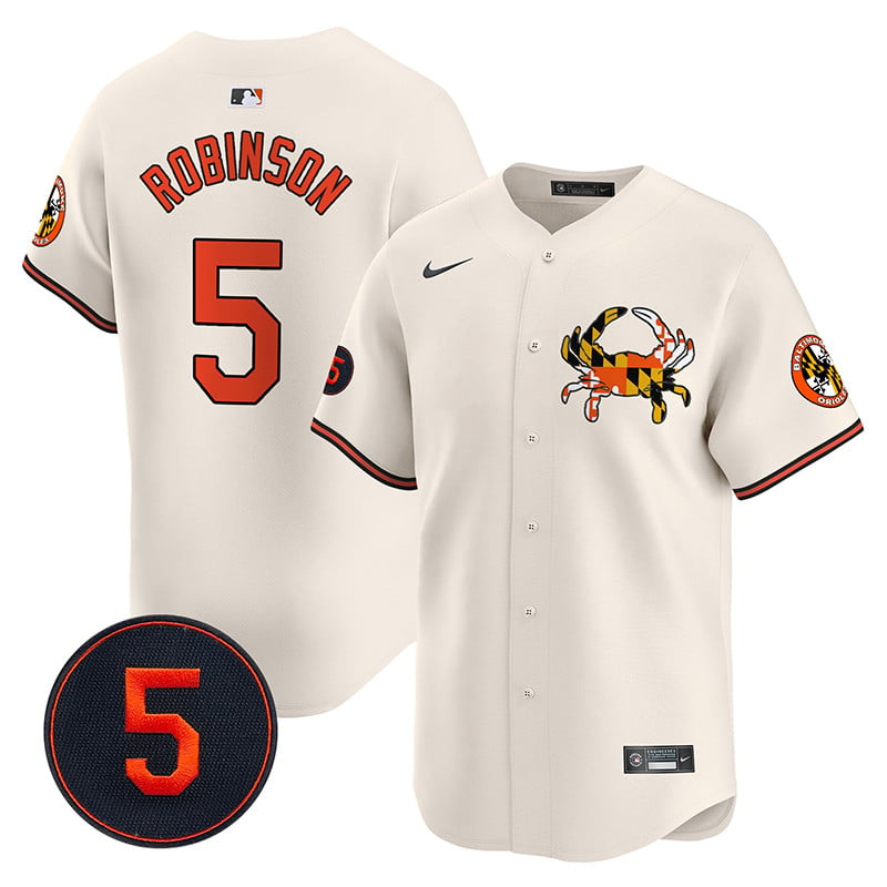 Orioles Robinson Patch Vapor Premier Limited Jersey V3 - All Stitched