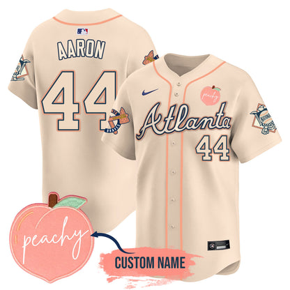 Personalized Braves 2024 Peach Fuzz Jersey - All Stitched