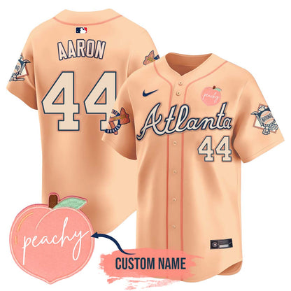 Personalized Braves 2024 Peach Fuzz Jersey - All Stitched