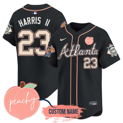 Personalized Braves 2024 Peach Fuzz Jersey - All Stitched