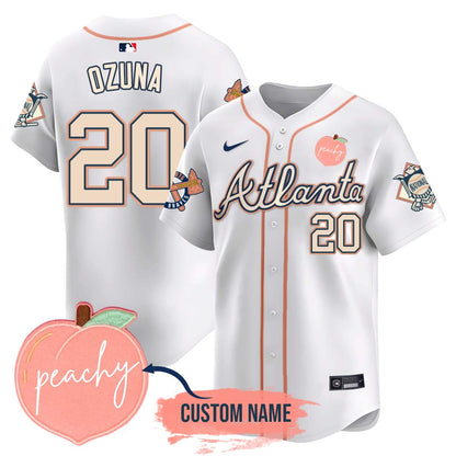 Personalized Braves 2024 Peach Fuzz Jersey - All Stitched