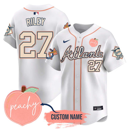 Personalized Braves 2024 Peach Fuzz Jersey - All Stitched