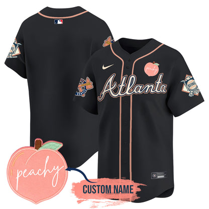 Personalized Braves 2024 Peach Fuzz Jersey - All Stitched