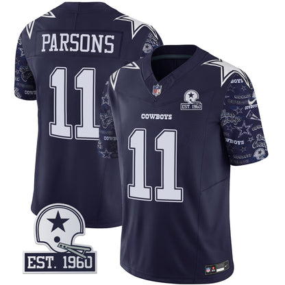 Cowboys Pattern Style Vapor Limited Jersey - All Stitched