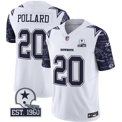 Cowboys Pattern Style Vapor Limited Jersey - All Stitched