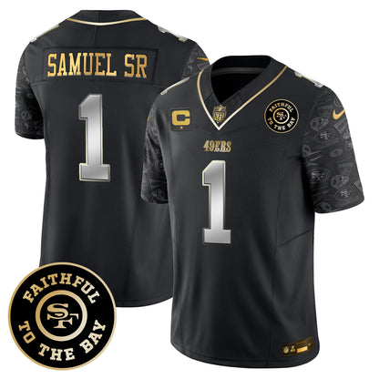 49ers Pattern Style Vapor Limited Jersey - All Stitched