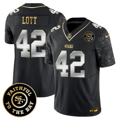 49ers Pattern Style Vapor Limited Jersey - All Stitched