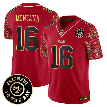 49ers Pattern Style Vapor Limited Jersey - All Stitched