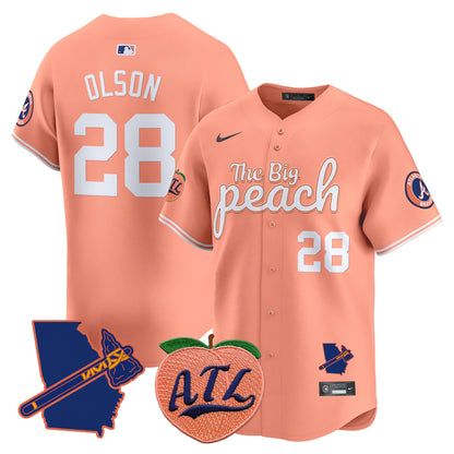 Braves The Big Peach Vapor Premier Limited Jersey - All Stitched