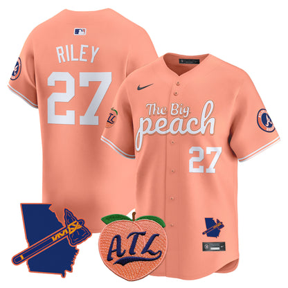 Braves The Big Peach Vapor Premier Limited Jersey - All Stitched