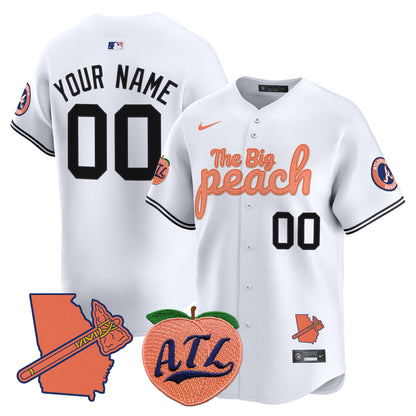 Braves The Big Peach Vapor Premier Limited Custom Jersey - All Stitched