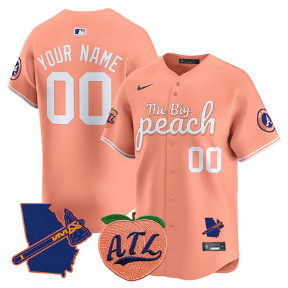 Braves The Big Peach Vapor Premier Limited Custom Jersey - All Stitched