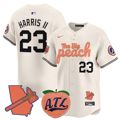 Braves The Big Peach Vapor Premier Limited Jersey - All Stitched