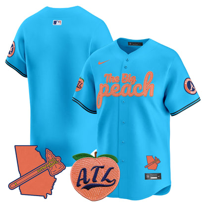 Braves The Big Peach Vapor Premier Limited Jersey - All Stitched