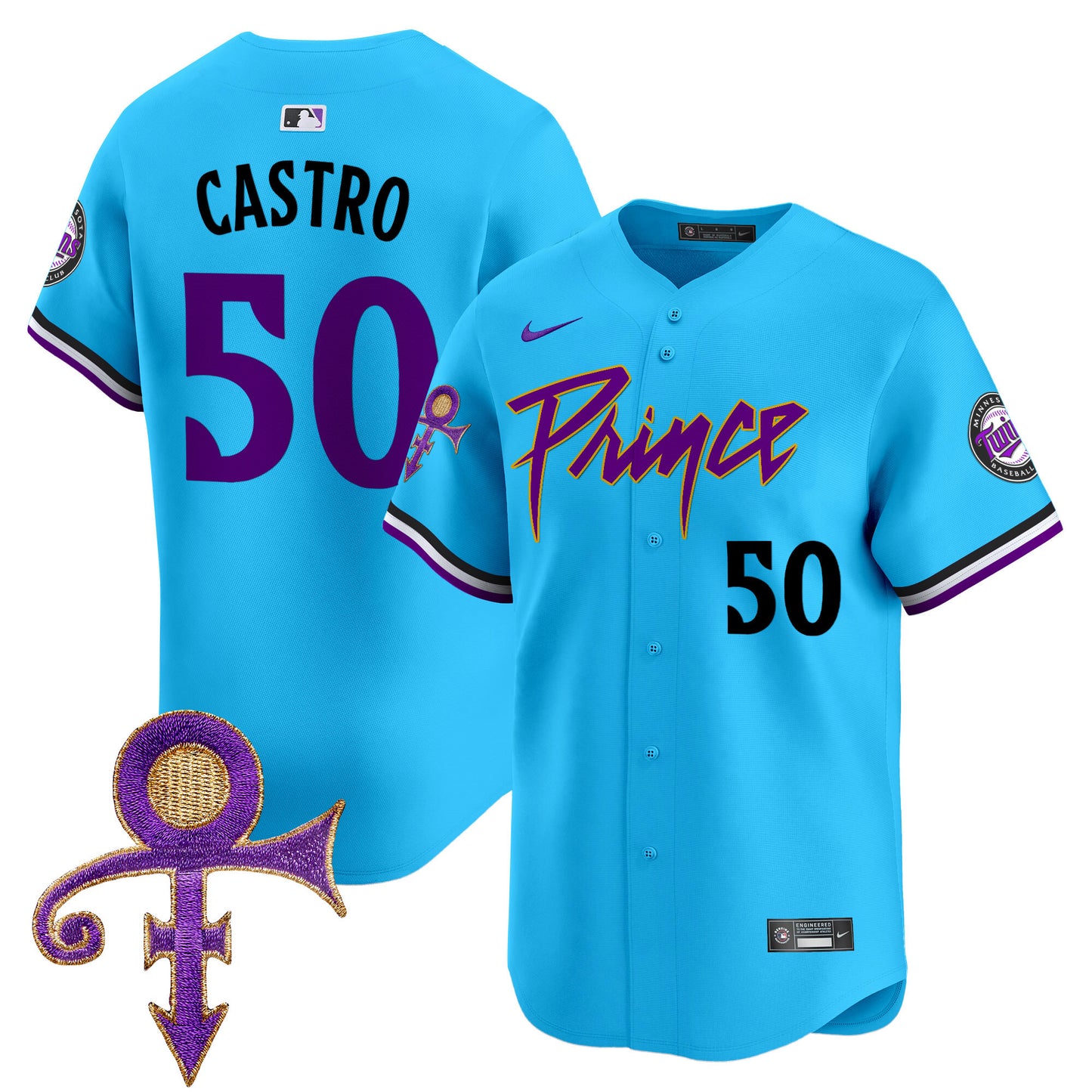 Twins Prince Patch Vapor Premier Limited Jersey - All Stitched