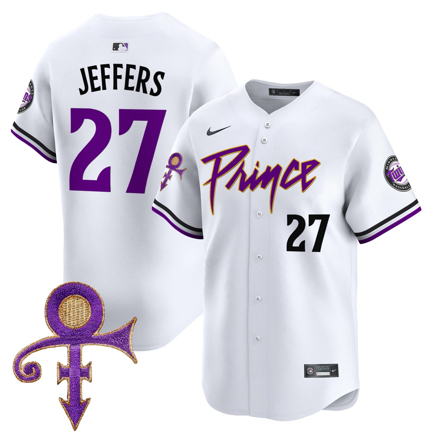 Twins Prince Patch Vapor Premier Limited Jersey - All Stitched