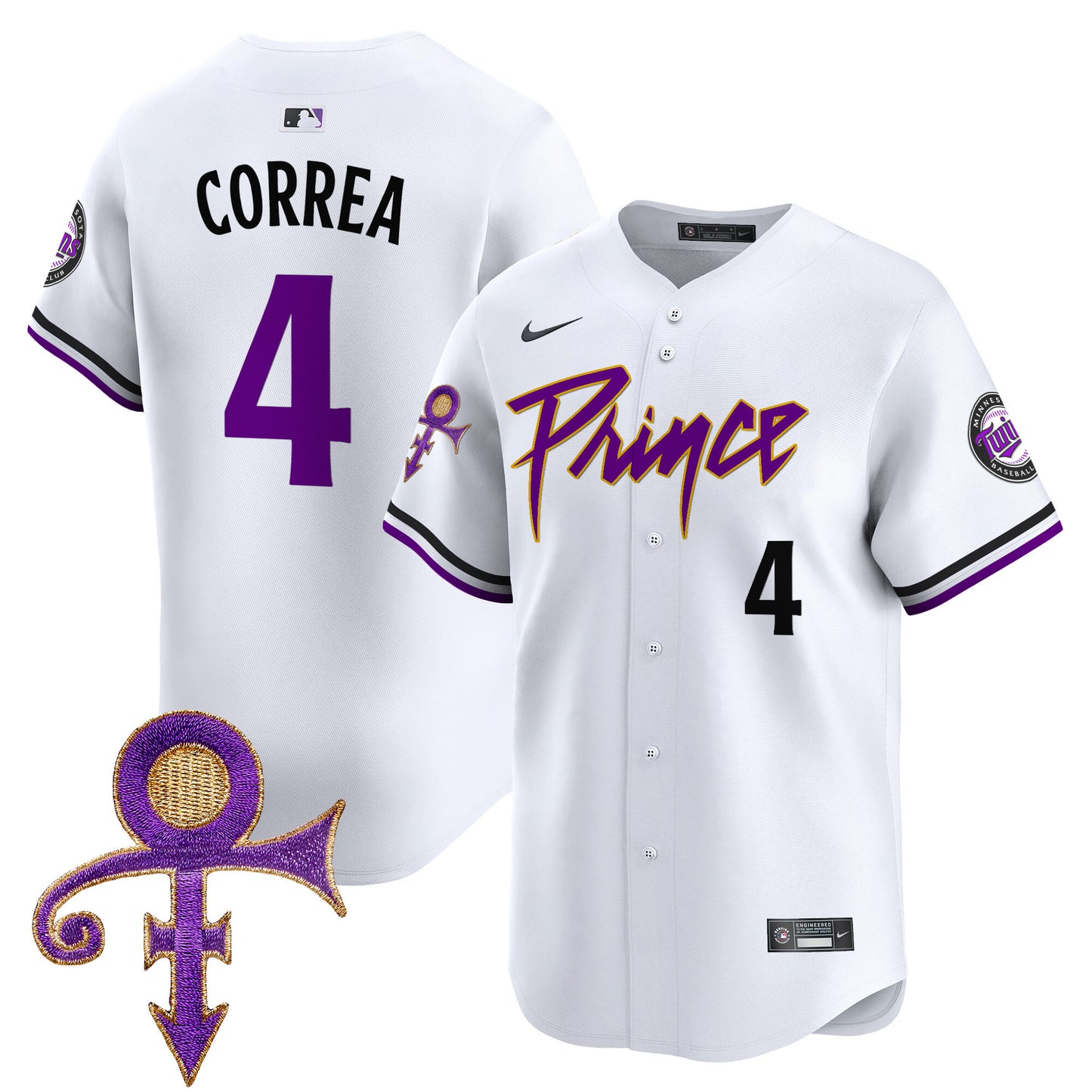 Twins Prince Patch Vapor Premier Limited Jersey - All Stitched