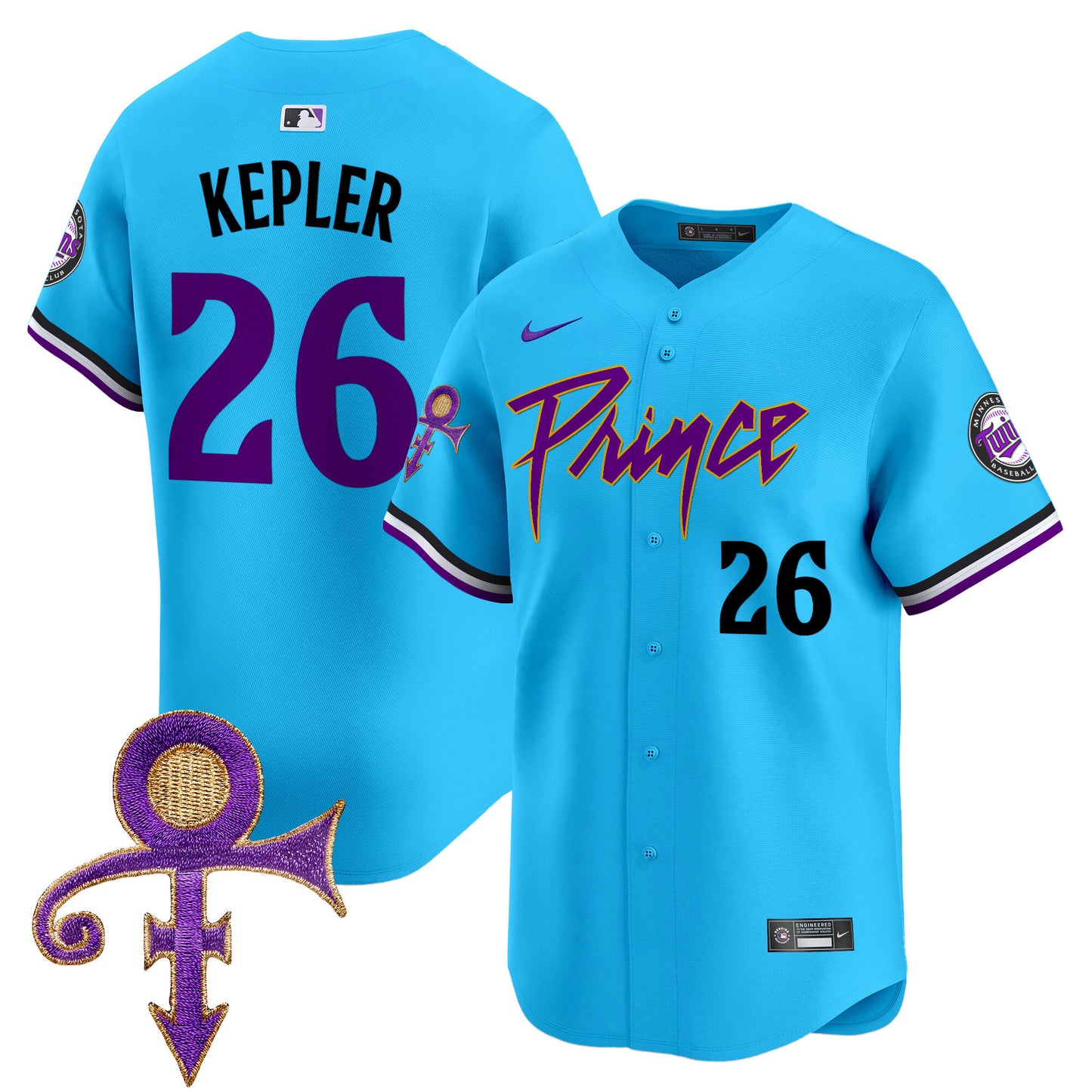 Twins Prince Patch Vapor Premier Limited Jersey - All Stitched