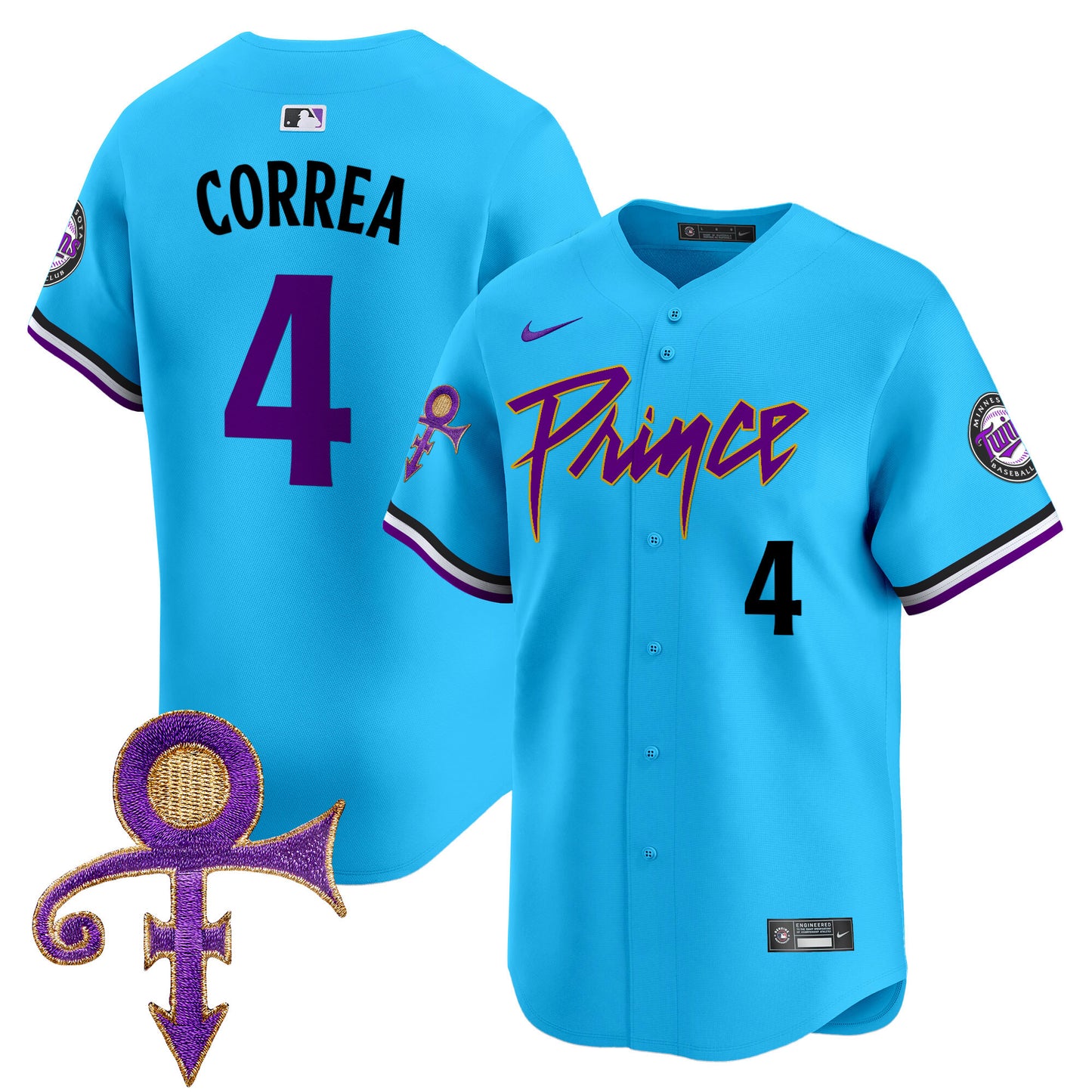 Twins Prince Patch Vapor Premier Limited Jersey - All Stitched