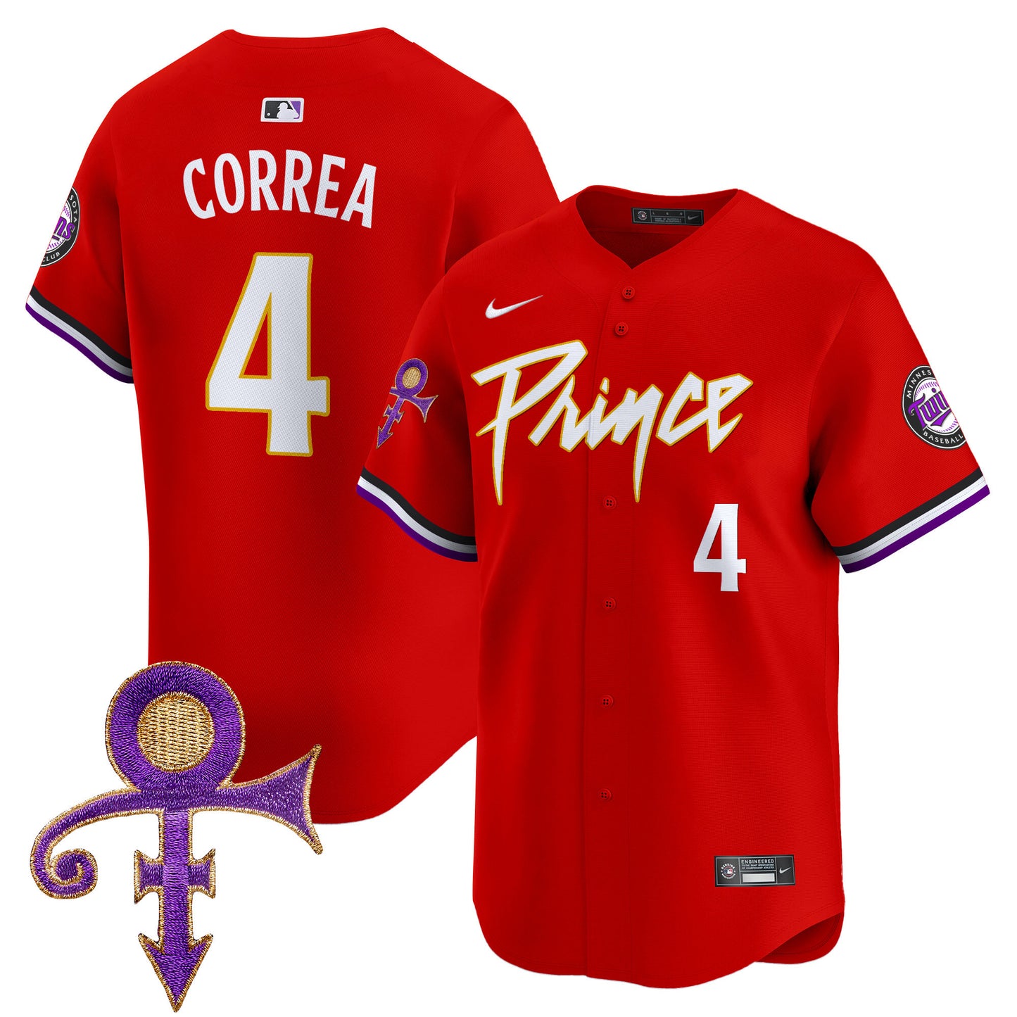 Twins Prince Patch Vapor Premier Limited Jersey - All Stitched