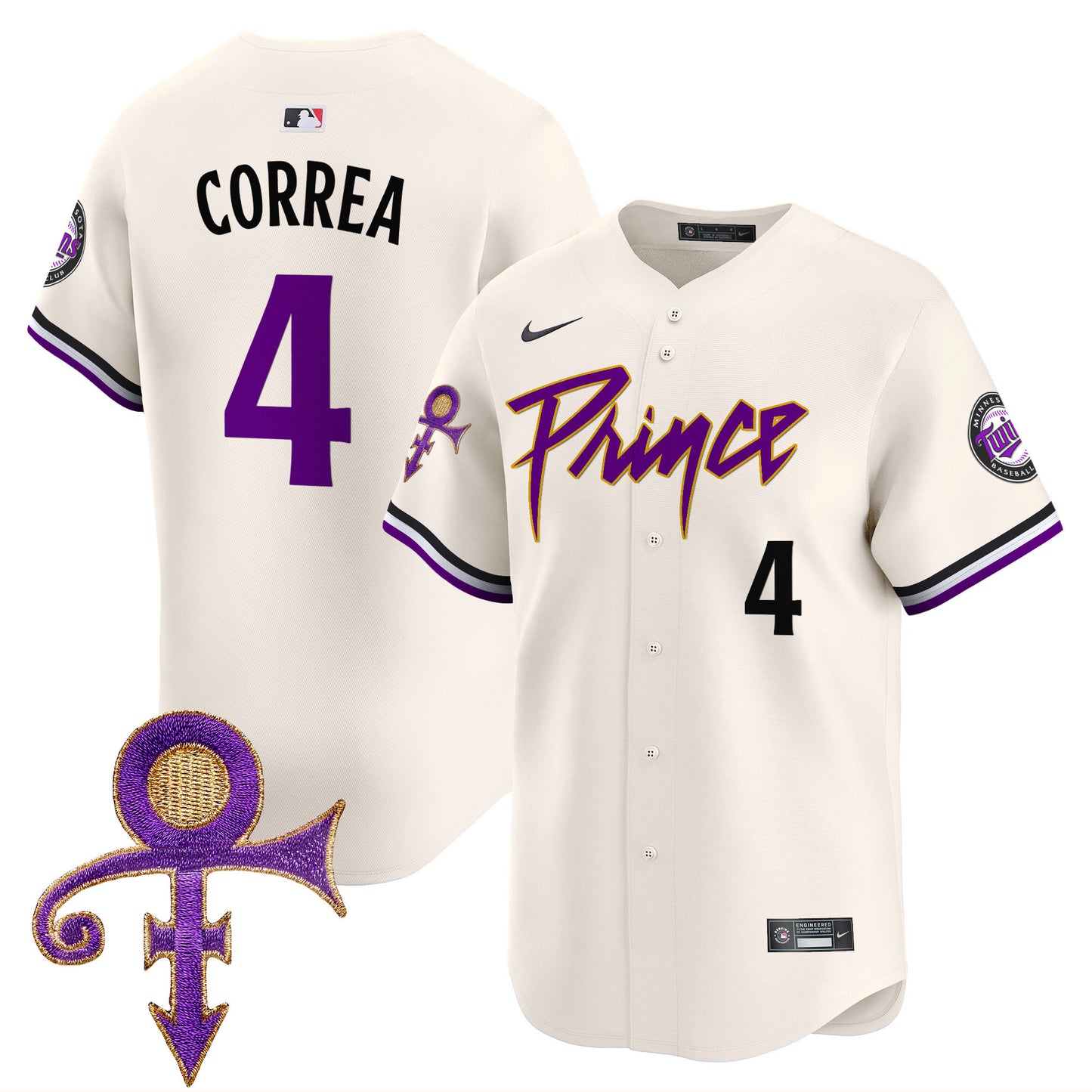 Twins Prince Patch Vapor Premier Limited Jersey - All Stitched