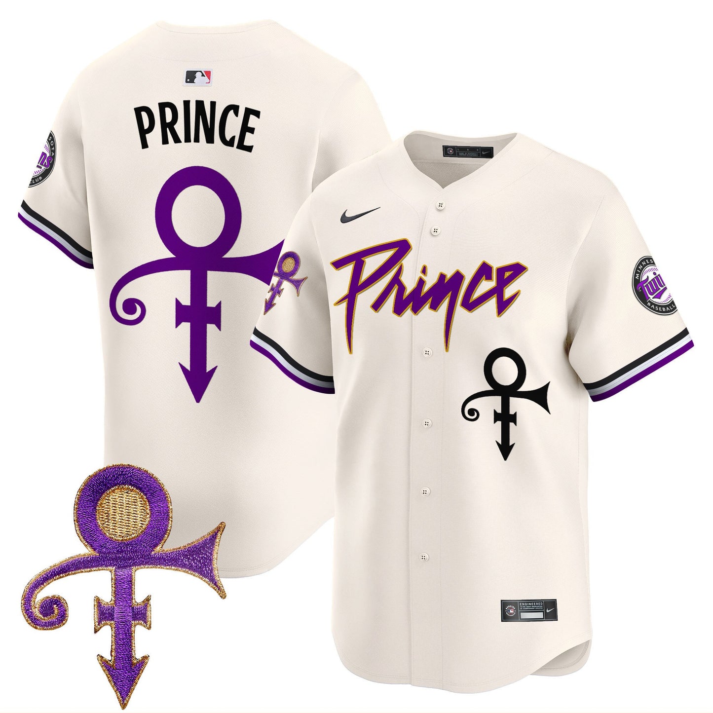 Twins Prince Patch Vapor Premier Limited Jersey - All Stitched