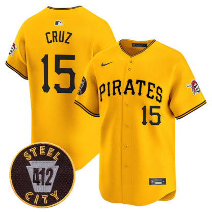 Pittsburgh Pirates 412 Patch Vapor Premier Limited Jersey V3 - All Stitched