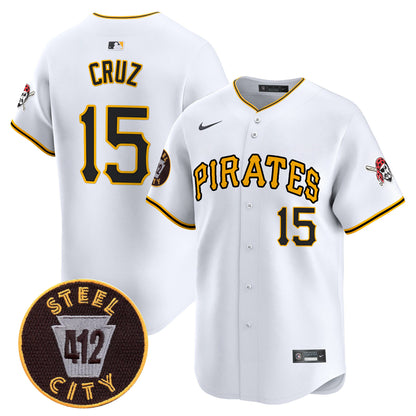 Pittsburgh Pirates 412 Patch Vapor Premier Limited Jersey V3 - All Stitched