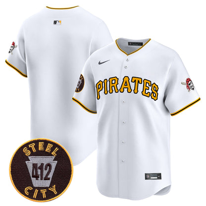 Pittsburgh Pirates 412 Patch Vapor Premier Limited Jersey V3 - All Stitched