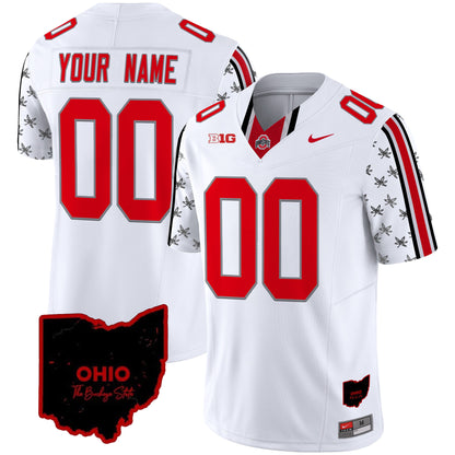 Ohio State Buckeyes 2024 Home Patch Vapor Limited Custom Jersey - All Stitched