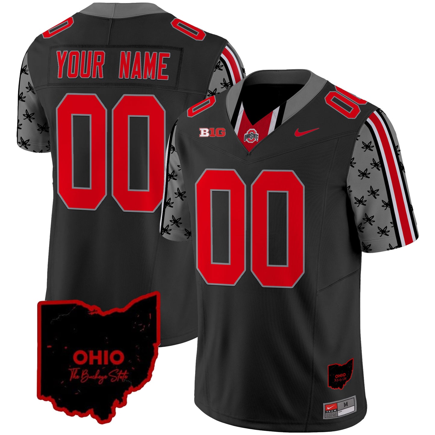 Ohio State Buckeyes 2024 Home Patch Vapor Limited Custom Jersey - All Stitched