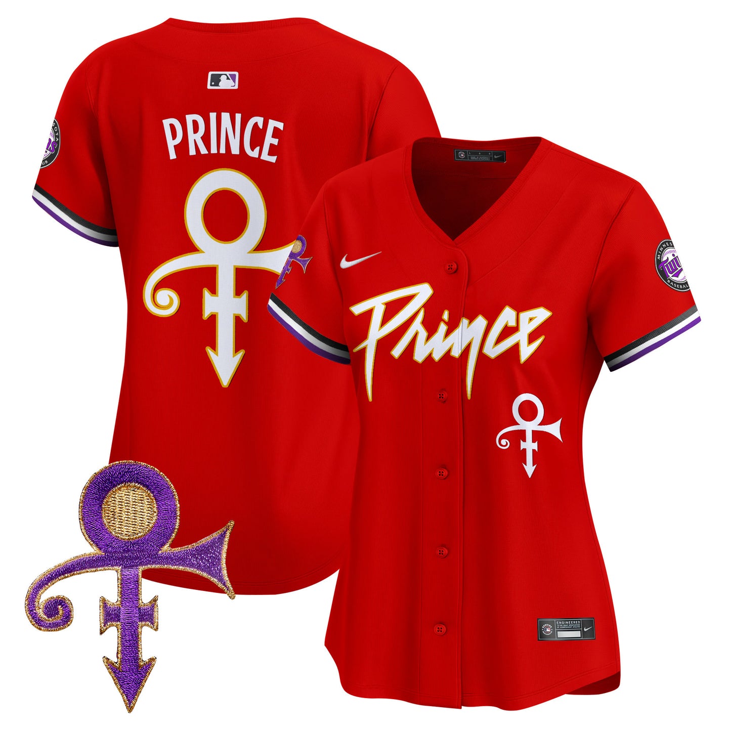 Women's Minnesota Twins Prince Patch Vapor Premier Limited Jersey - All Stitched