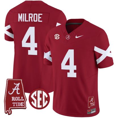 Alabama Crimson Tide Vapor Limited Jersey V6 - Alabama Map - All Stitched